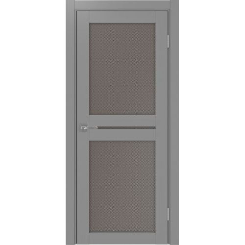 Межкомнатная дверь Optima Porte, Турин 520.222. Цвет - серый. Стекло - пунта бронза.