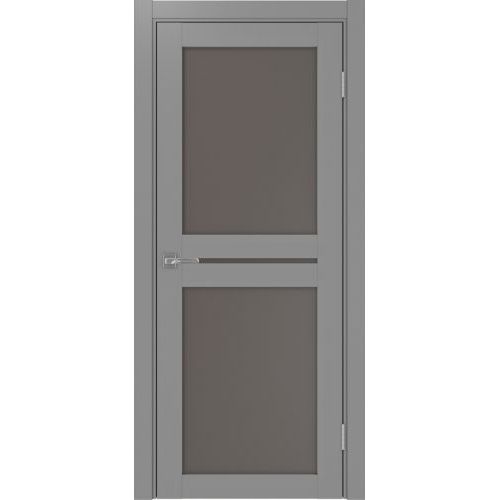 Межкомнатная дверь Optima Porte, Турин 520.222. Цвет - серый. Стекло - бронза.