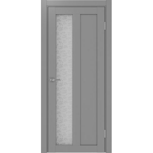 Межкомнатная дверь Optima Porte, Турин 521.21. Цвет - серый. Стекло - дали бц.