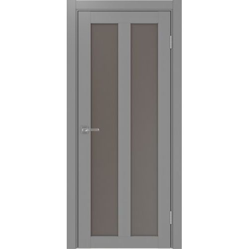 Межкомнатная дверь Optima Porte, Турин 521.22. Цвет - серый. Стекло - кризет бронза.