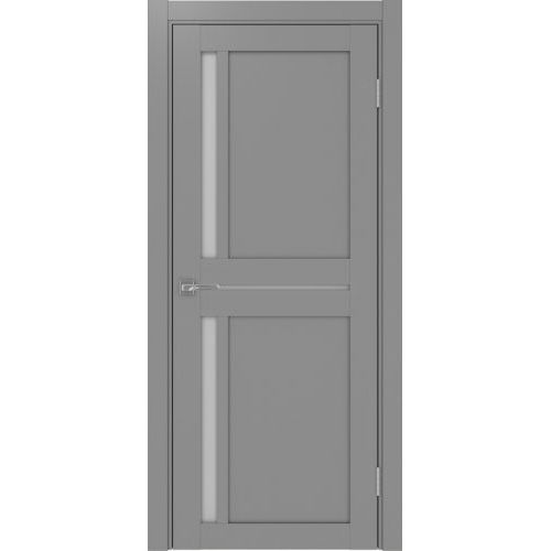 Межкомнатная дверь Optima Porte, Турин 523.221. Цвет - серый. Стекло - матовое.