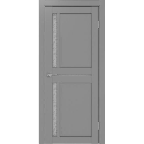 Межкомнатная дверь Optima Porte, Турин 523.221. Цвет - серый. Стекло - дали бц.