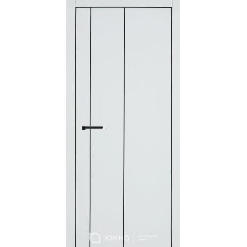Межкомнатная дверь Юкка, Платинум 25 ПГ, с алюминиевой кромкой