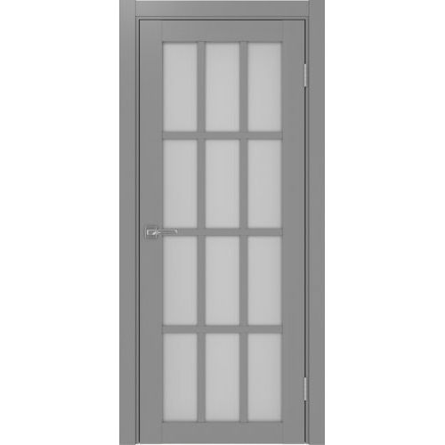 Межкомнатная дверь Optima Porte, Турин 542.2222. Цвет - серый. Стекло - матовое.