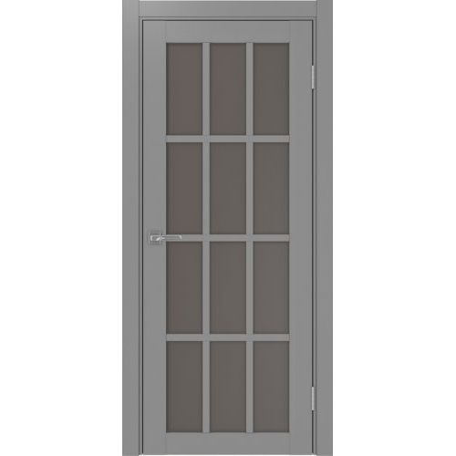 Межкомнатная дверь Optima Porte, Турин 542.2222. Цвет - серый. Стекло - бронза.