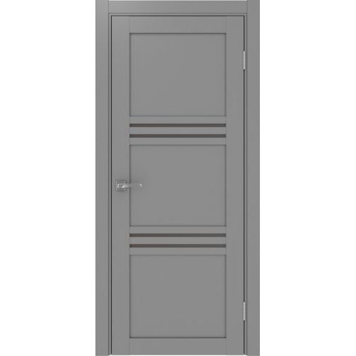 Межкомнатная дверь Optima Porte, Турин 553.12. Цвет - серый. Стекло - графит.