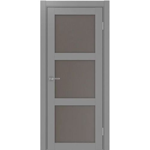 Межкомнатная дверь Optima Porte, Турин 530.222. Цвет - серый. Стекло - кризет бронза.