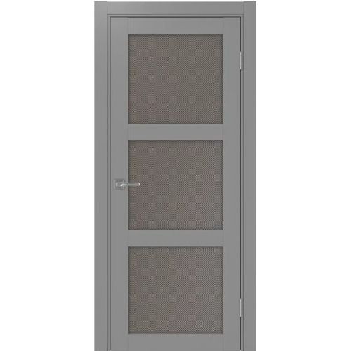 Межкомнатная дверь Optima Porte, Турин 530.222. Цвет - серый. Стекло - пунта бронза.