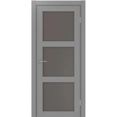 Межкомнатная дверь Optima Porte, Турин 530.222. Цвет - серый. Стекло - бронза.