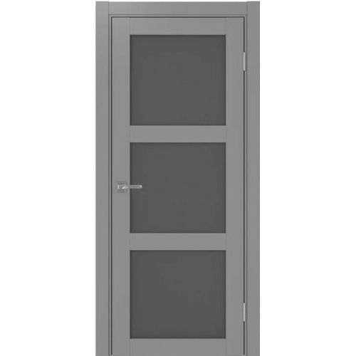 Межкомнатная дверь Optima Porte, Турин 530.222. Цвет - серый. Стекло - графит.