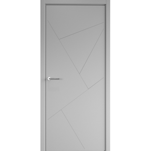 Межкомнатная дверь Albero, Геометрия 2,  глухая. Эмаль. Цвет - серый.