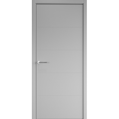Межкомнатная дверь Albero, Геометрия 4,  глухая. Эмаль. Цвет - серый.