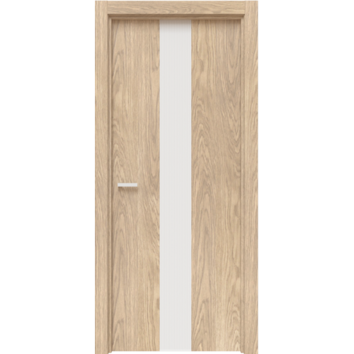 Межкомнатная дверь Олимп, Сингл 10 Дуэт ПГ.  Цвет - дуб натуральный + эмаль белая.