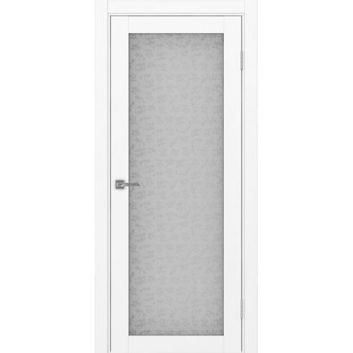 Межкомнатная дверь Optima Porte, Турин 501.2. Цвет - белый снежный. Стекло - дали бц.