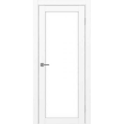 Межкомнатная дверь Optima Porte, Турин 501.2. Цвет - белый снежный. Стекло - лакобель белый.