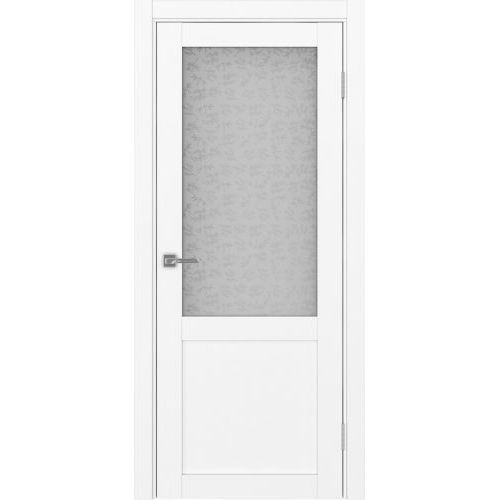 Межкомнатная дверь Optima Porte, Турин 502.21. Цвет - белый снежный. Стекло - дали бц.