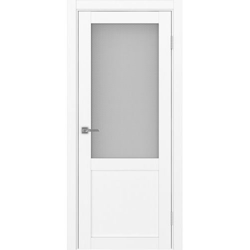 Межкомнатная дверь Optima Porte, Турин 502.21. Цвет - белый снежный. Стекло - пунта бц.