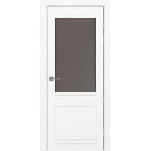 Межкомнатная дверь Optima Porte, Турин 502U.21 У. Цвет - белый снежный. Стекло - бронза.