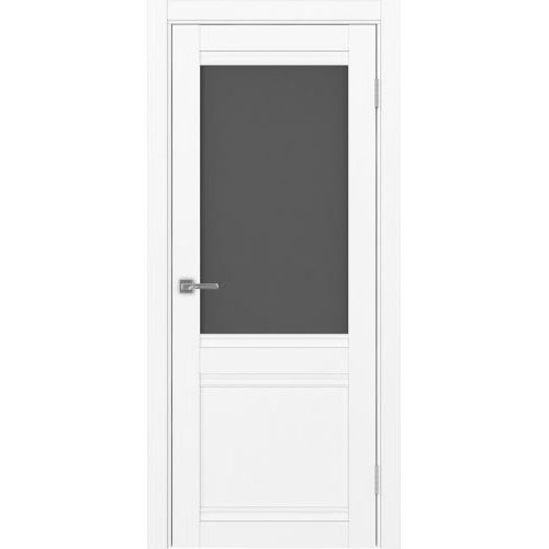 Межкомнатная дверь Optima Porte, Турин 502U.21 У. Цвет - белый снежный. Стекло - графит.