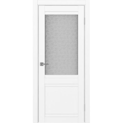 Межкомнатная дверь Optima Porte, Турин 502U.21 У. Цвет - белый снежный. Стекло - дали бц.