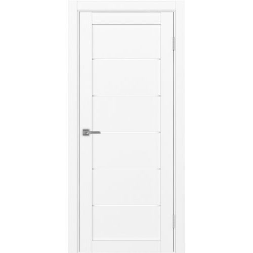Межкомнатная дверь Optima Porte, Турин 506.12. Цвет - белый снежный. Стекло - лакобель белый. 
