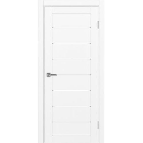 Межкомнатная дверь Optima Porte, Турин 508.12. Цвет - белый снежный. Стекло - лакобель белый. 