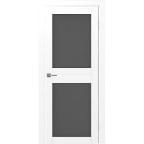Межкомнатная дверь Optima Porte, Турин 520.212. Цвет - белый снежный. Стекло - графит.