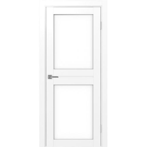 Межкомнатная дверь Optima Porte, Турин 520.212. Цвет - белый снежный. Стекло - лакобель белый.