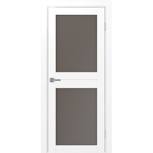 Межкомнатная дверь Optima Porte, Турин 520.212. Цвет - белый снежный. Стекло - кризет бронза.