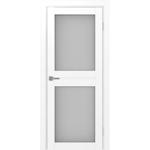 Межкомнатная дверь Optima Porte, Турин 520.212. Цвет - белый снежный. Стекло - пунта бц.