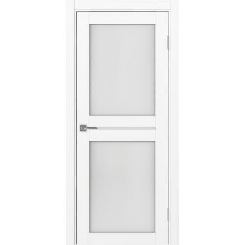 Межкомнатная дверь Optima Porte, Турин 520.222. Цвет - белый снежный. Стекло - кризет бц.