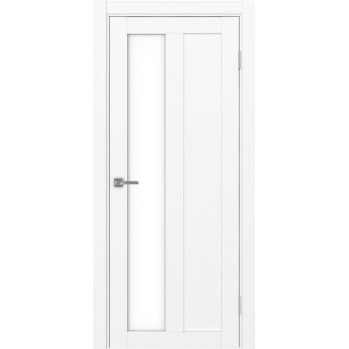 Межкомнатная дверь Optima Porte, Турин 521.21. Цвет - белый снежный. Стекло - лакобель белый.