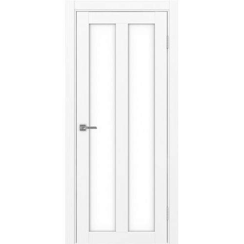 Межкомнатная дверь Optima Porte, Турин 521.22. Цвет - белый снежный. Стекло - лакобель белый.