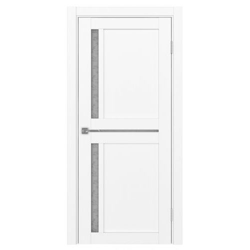 Межкомнатная дверь Optima Porte, Турин 523.221. Цвет - белый снежный. Стекло - дали бц.