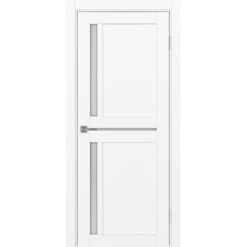 Межкомнатная дверь Optima Porte, Турин 523.221. Цвет - белый снежный. Стекло - кризет бц.