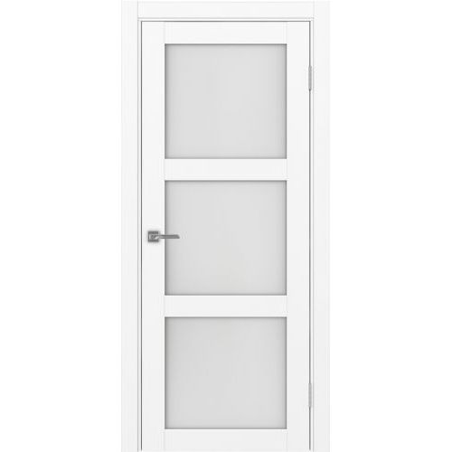 Межкомнатная дверь Optima Porte, Турин 530.222. Цвет - белый снежный. Стекло - кризет бц.