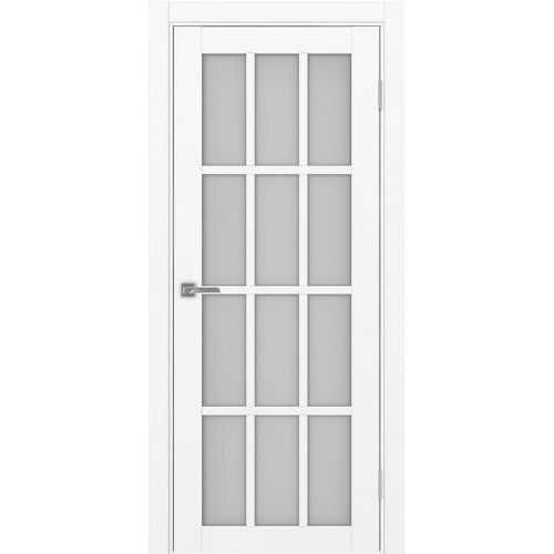 Межкомнатная дверь Optima Porte, Турин 542.2222. Цвет - белый снежный. Стекло - матовое.