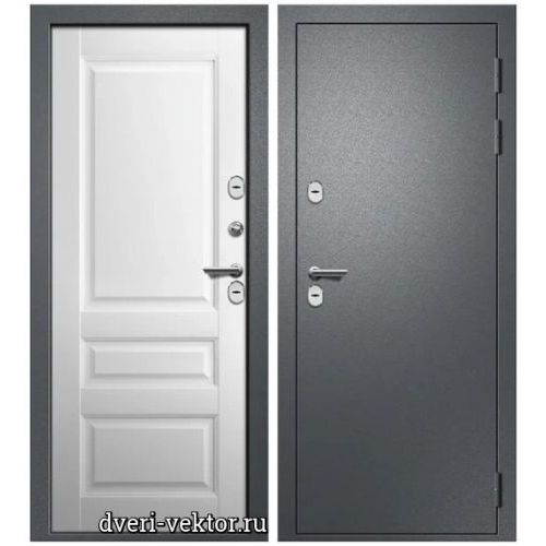 Входная дверь Ретвизан, Арго Термо, букле темно-серый / белый