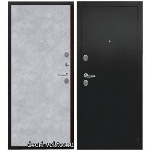 Входная дверь ЮДМ, Сталкер, Тоскана, черный муар / бетон серый