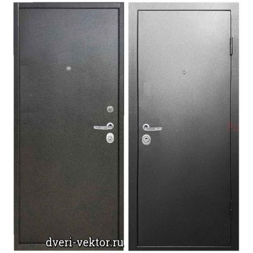 Входная дверь ЮДМ, Стелс, металл / металл, серебро антик темный