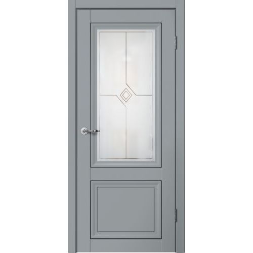 Межкомнатная дверь Сибирь Профиль, Моне М1 ПО. Цвет - серый.