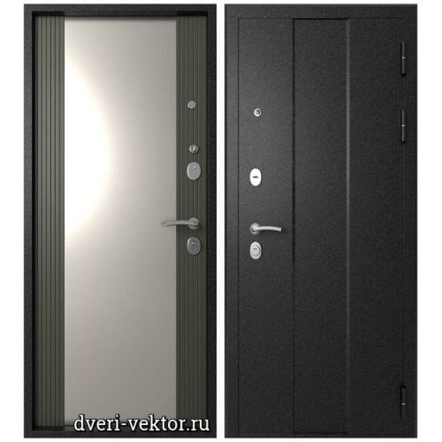 Входная дверь Мегатрон, Mega M5, серый муар / софт графит