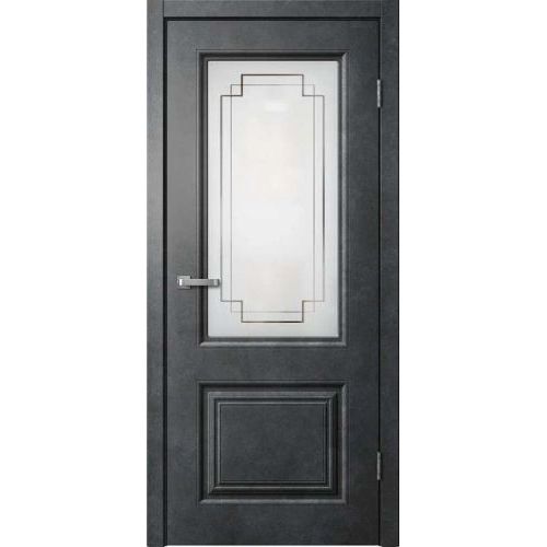 Межкомнатная дверь Сибирь Профиль, Skin Doors, Alta ПО. Цвет - бетон темный.