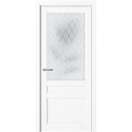 Межкомнатная дверь Albero, Империя, Олимпия, стекло "Рубин". Цвет - белый.