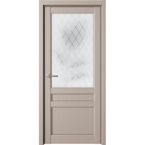 Межкомнатная дверь Albero, Империя, Олимпия, стекло "Рубин". Цвет - серый.