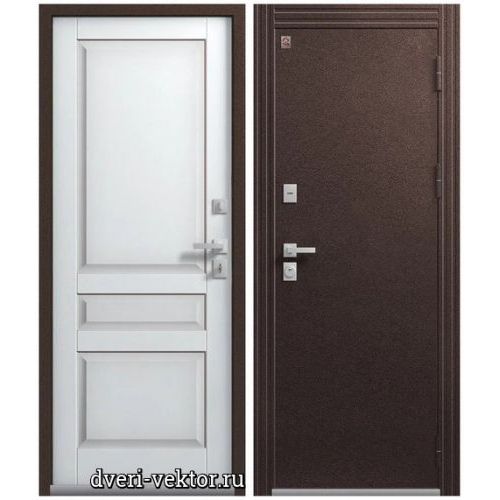 Входная дверь Центурион Термо Т2, шоколадный муар / софт белый