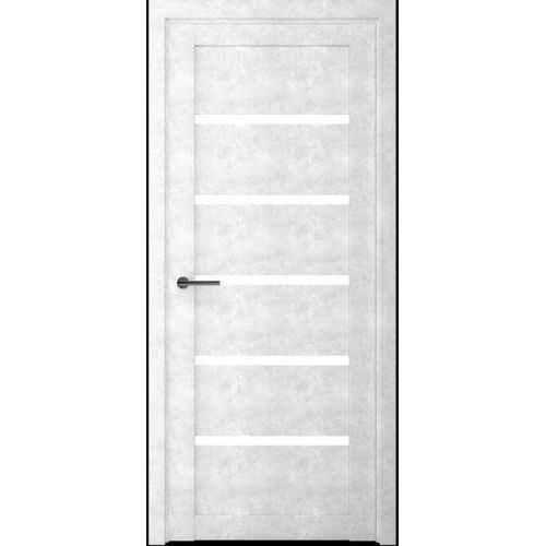 Межкомнатная дверь Albero, Мегаполис Лофт, Вена. Цвет - бетон светлый. Стекло - лакобель белый.