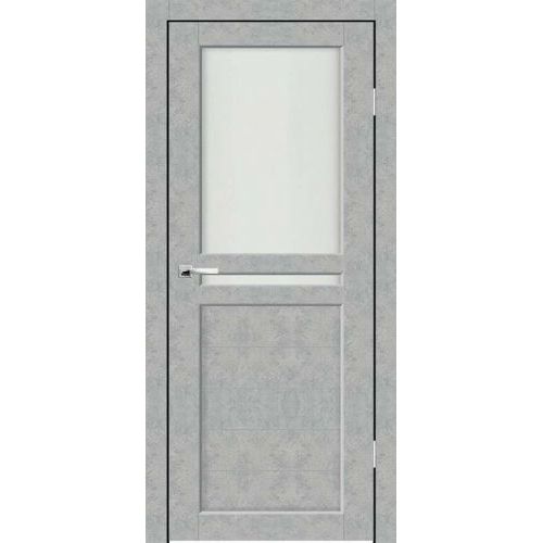 Межкомнатная дверь Sinergy, Хайтек, Лацио ПО 1. Цвет - бетон серый. Стекло - матовое.