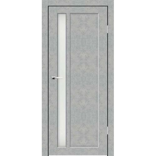 Межкомнатная дверь Sinergy, Хайтек, Пиано ПО. Цвет - бетон серый. Стекло - матовое.