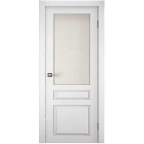 Межкомнатная дверь Sinergy, Неокласика, Эмилия ПО 1. Цвет - шагрень белая.